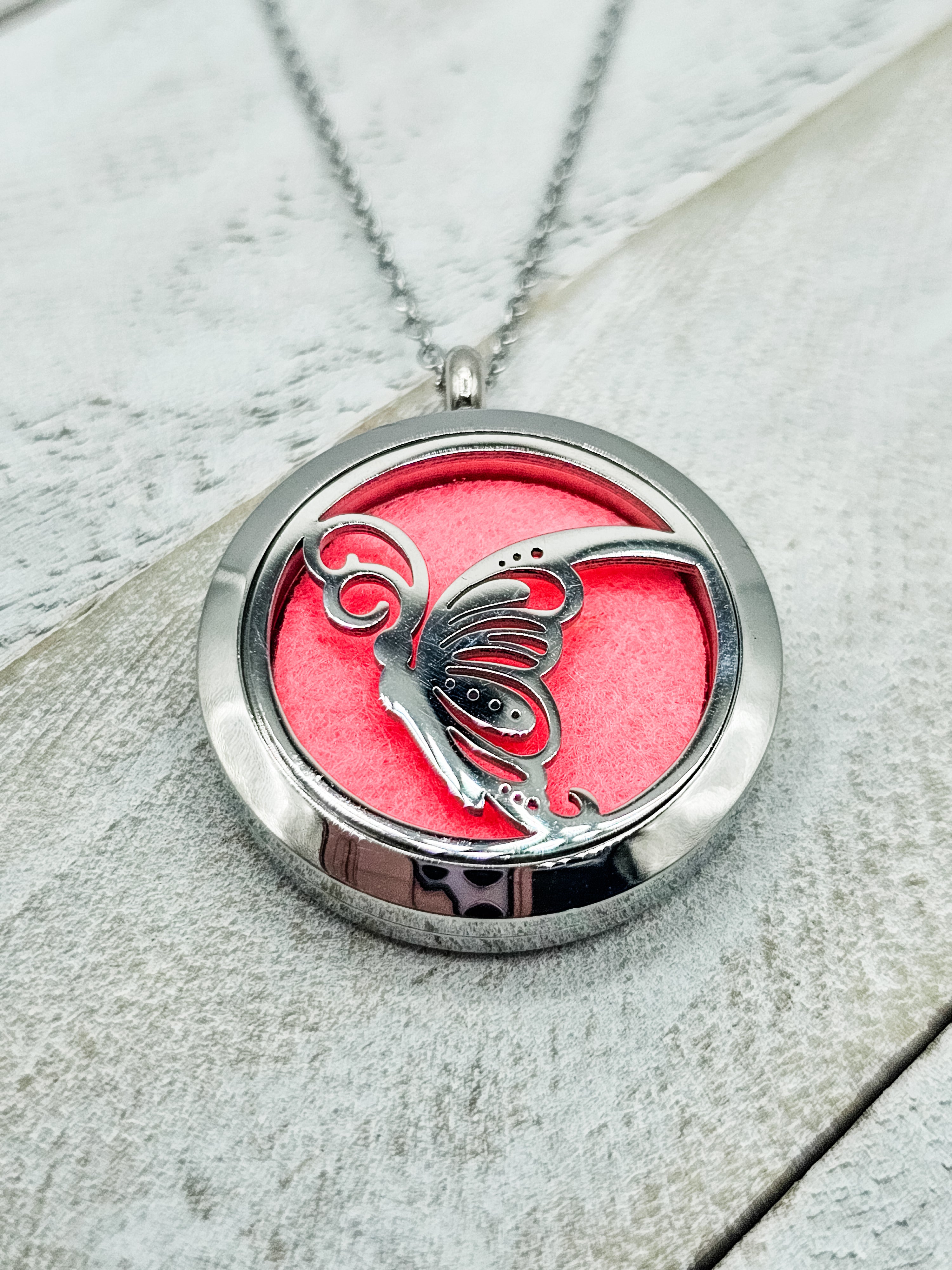 Aromatherapy - BUTTERFLY, Diffuser Pendant Necklace