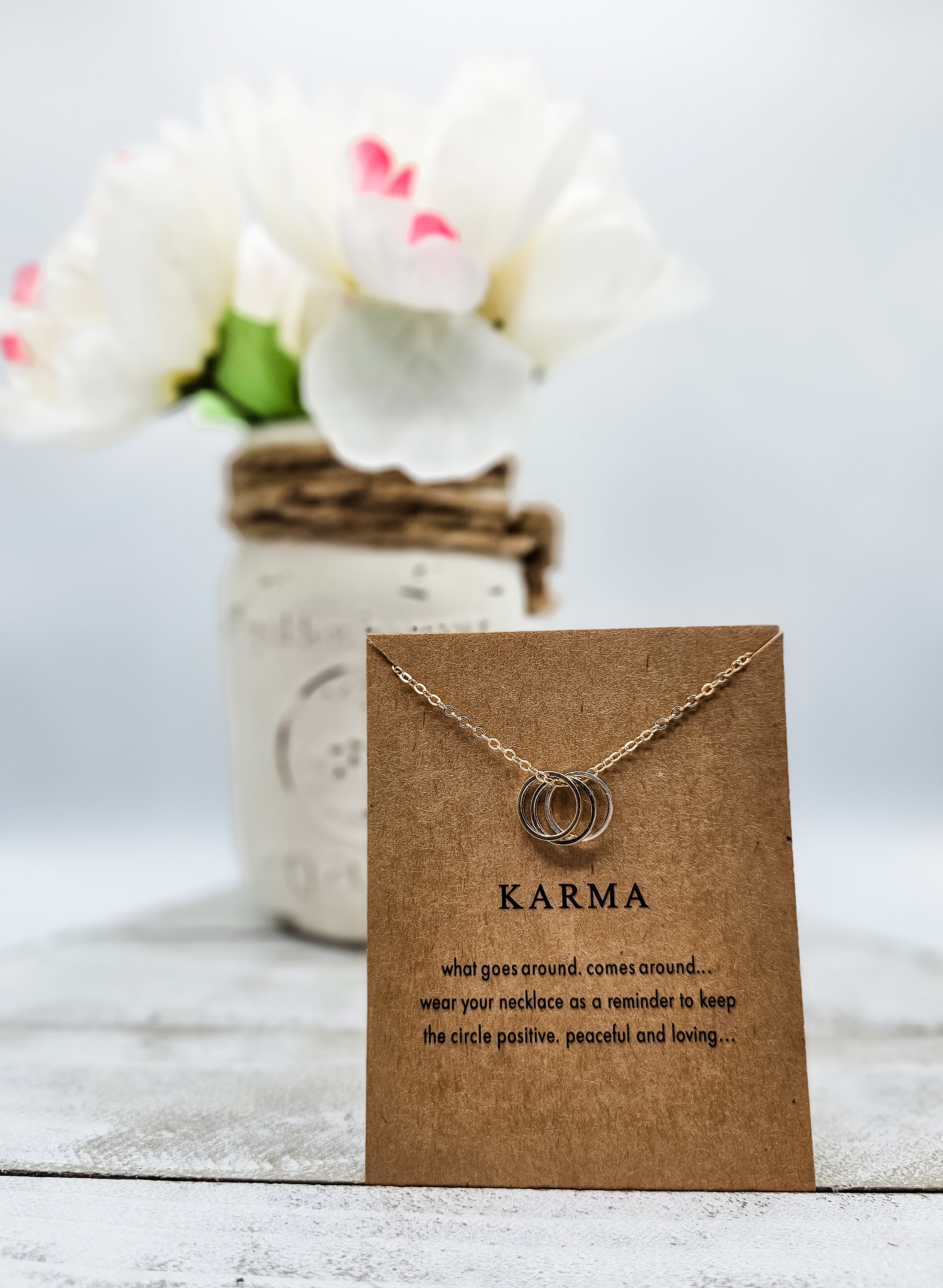 Karma - Inspirational and Meaningful Pendant Necklace
