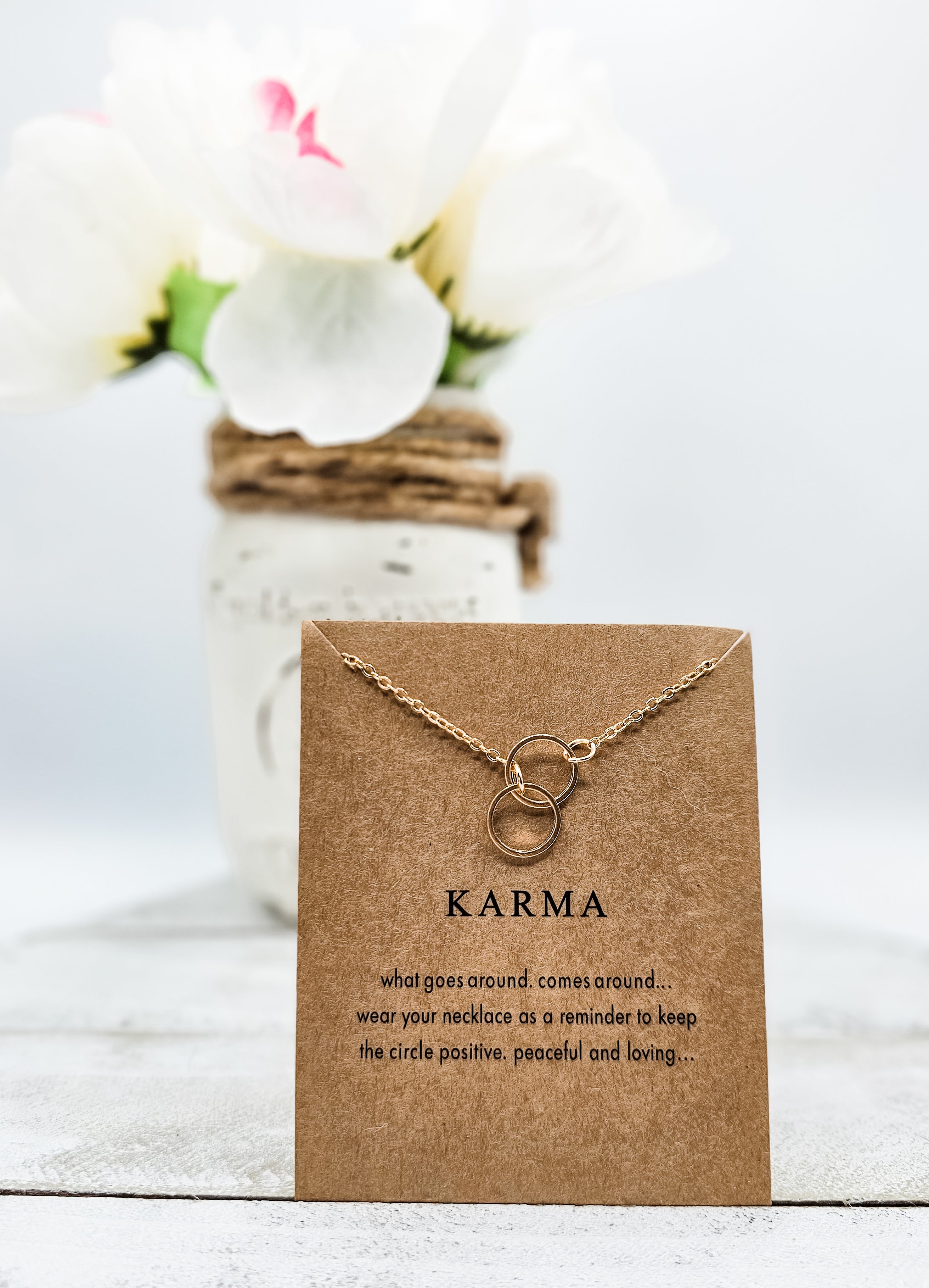 Karma - Inspirational and Meaningful Pendant Necklace