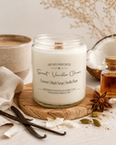 Sweet Vanilla Chai | Coconut, Maple & Vanilla Rum Scented Coconut Soy Candle | Wood Wick (Copy)