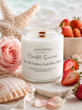Coastal Sunrise | Sea Salt Strawberry & Coconut Water Scented Coconut Soy Candle | Wood Wick (Copy) (Copy)