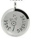 Aromatherapy - JUST BREATHE, Diffuser Pendant Necklace