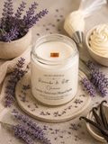 Lavender & Life Choices - Lavender Buttercream Scented Coconut Soy Candle | Wood Wick