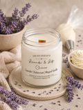 Lavender & Life Choices - Lavender Buttercream Scented Coconut Soy Candle | Wood Wick
