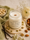 Velvet Pistachio - Pistachio, Vanilla Almond Scented Coconut Soy Candle | Wood Wick