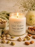 Velvet Pistachio - Pistachio, Vanilla Almond Scented Coconut Soy Candle | Wood Wick
