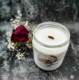 Gemini astrological candle with wood wick