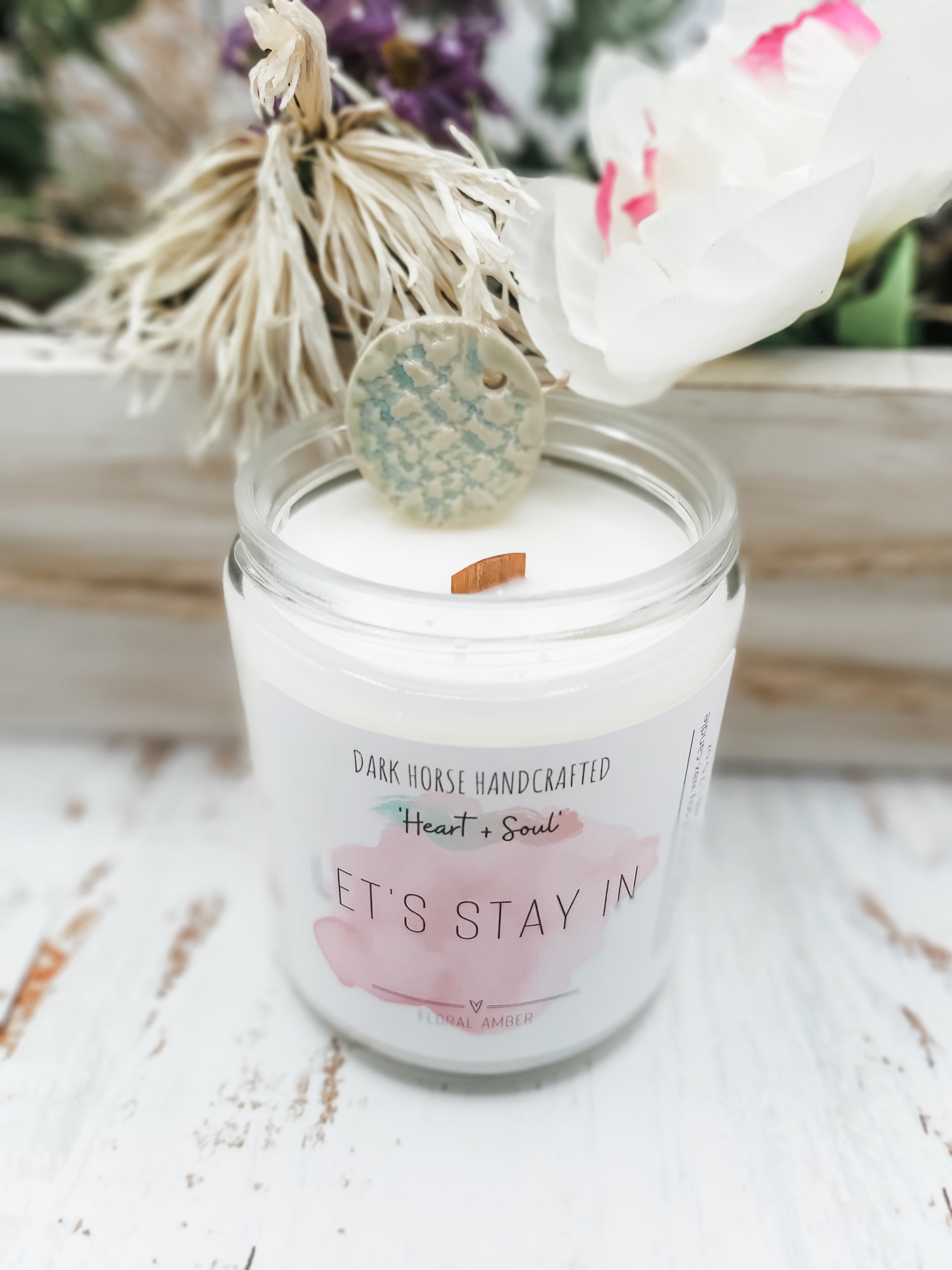 LET'S STAY IN - Floral Amber: Scented Soy Candle