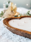 Dough Bowl Candle - Heart shaped, 6 wick
