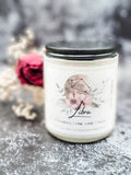 Libra astrological candle with wood wick