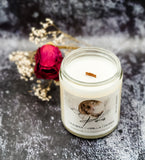 Pisces zodiac candle with wood wick