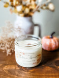 Autumn Harvest fall candle that smells like apples, cinnamon & ginger