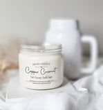 Copper coconut candle