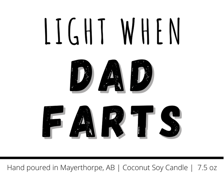 Light when dad farts candle