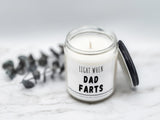 Light when dad farts candle